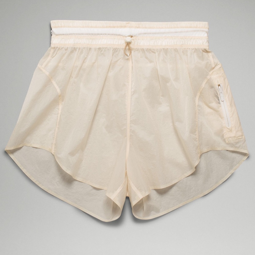 LULULEMON NWT STEP OUT HIGH RISE SHORTS 3” WHITE OPAL 0 2 4 6 8 10 12 14 - Picture 4 of 7